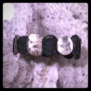 Hammered Stone Stretch Bracelet